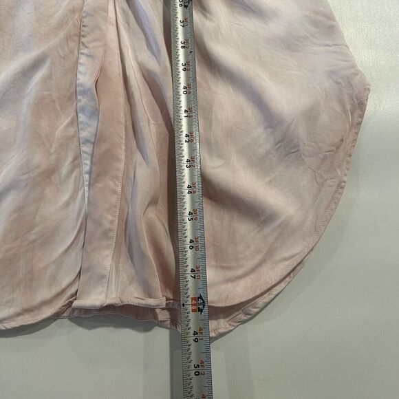 Cloth & Stone Shirt Dress Womens XS Banded Collar Curved Hem Button Front Pink - Picture 9 of 11